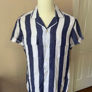 MURANO Men’s Linen Baird McNutt Short Sleeve Shirt